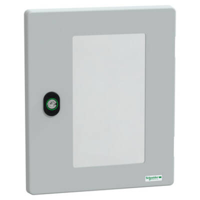 Glazed door with locking for 2 locks PLM3025 (former version) - Schneider Electric - NSYDPLM3025TG