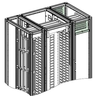 "PanelSet SFM horizontal busbar barrier 3M - form 2b - W400 mm" - Schneider Electric - NSYHPF2B3M4