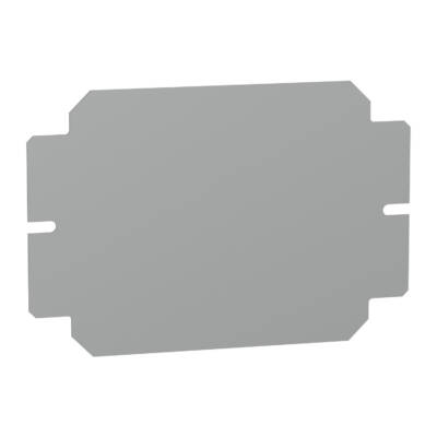 Plain mounting plate H150xW200mm made of galvanised sheet steel - Schneider Electric - NSYMM12SB