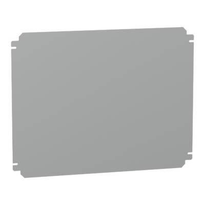 Plain mounting plate H400xW500mm made of galvanised sheet steel - Schneider Electric - NSYMM45SB