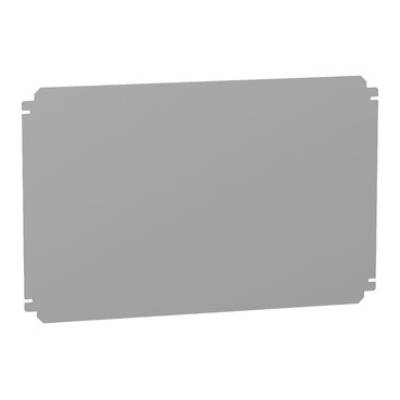 Plain mounting plate H400xW600mm made of galvanised sheet steel - Schneider Electric - NSYMM46SB