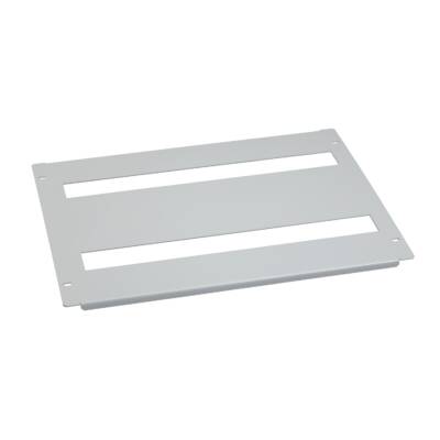 "Screwed-on cut-out cover plate, PanelSeT SFN, PanelSeT SF and SM, for electrical enclosure W800mm, 2 cut outs, H300mm" - Schneider Electric - NSYMUC308