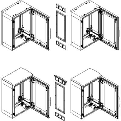 Horizontal coupling kit for PLA enclosure H1500xD420 mm - 15 mm - IP55 coupling - Schneider Electric - NSYMUPLA154G