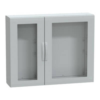 Floor standing encl. polyester vers.PLA compl.sealed 1000x1250x320 IP65 glazed - Schneider Electric - NSYPLA10123TG