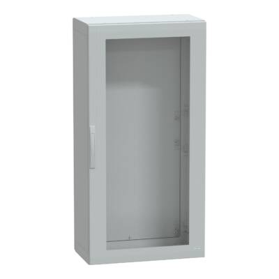 Floor standing encl. polyester vers.PLA compl.sealed 1500x750x420 IP65 glazed - Schneider Electric - NSYPLA1574TG