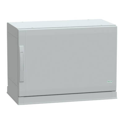 Floor standing encl.polyester vers.PLAZ w/plinth open bottom 500x750x420 IP54 - Schneider Electric - NSYPLAZ574G