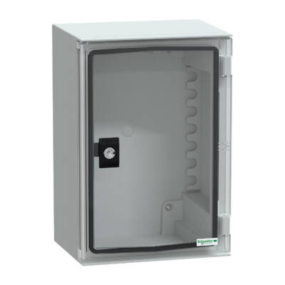 wall-mounting encl. ABS/PC monobloc IP66 H310xW215xD160mm transparent door - Schneider Electric - NSYPLM32TG