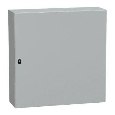 "Wall mounted steel enclosure, PanelSeT S3D, plain door, with mounting plate, 1000x1000x300mm, IP66, IK10" - Schneider Electric - NSYS3D101030P