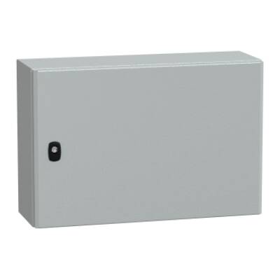 "Wall mounted steel enclosure, PanelSeT S3D, plain door, without mounting plate, 400x600x200mm, IP66, IK10" - Schneider Electric - NSYS3D4620