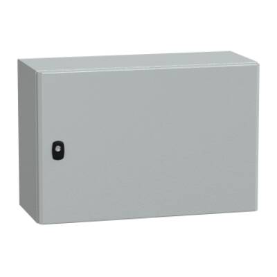 "Wall mounted steel enclosure, PanelSeT S3D, plain door, with mounting plate, 400x600x250mm, IP66, IK10" - Schneider Electric - NSYS3D4625P