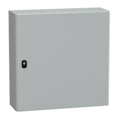 "Wall mounted steel enclosure, PanelSeT S3D, plain door, without mounting plate, 600x600x200mm, IP66, IK10" - Schneider Electric - NSYS3D6620