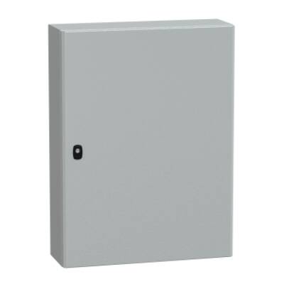 "Wall mounted steel enclosure, PanelSeT S3D, plain door, without mounting plate, 800x600x200mm, IP66, IK10" - Schneider Electric - NSYS3D8620