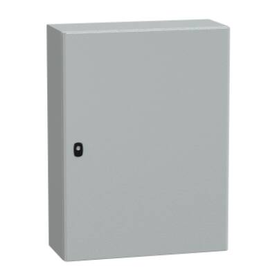 "Wall mounted steel enclosure, PanelSeT S3D, plain door, without mounting plate, 800x600x250mm, IP66, IK10" - Schneider Electric - NSYS3D8625
