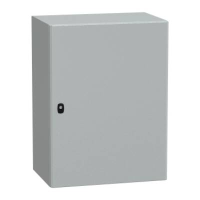 "Wall mounted steel enclosure, PanelSeT S3D, plain door, without mounting plate, 800x600x400mm, IP66, IK10" - Schneider Electric - NSYS3D8640
