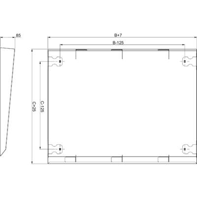"Roof canopy, PanelSeT SFN, PanelSeT SF, PanelSeT SM, for electrical enclosure W1200 D600mm" - Schneider Electric - NSYSC1240
