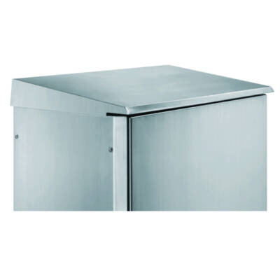 "Stainless canopy 304L, Scotch BriteÂ® finish, for enclosures W1200xD500 mm." - Schneider Electric - NSYSCX12050