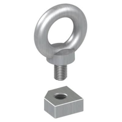"set of 4 PanelSeT SM M12 lifting eyebolt - galvanized cast steel" - Schneider Electric - NSYSMEB