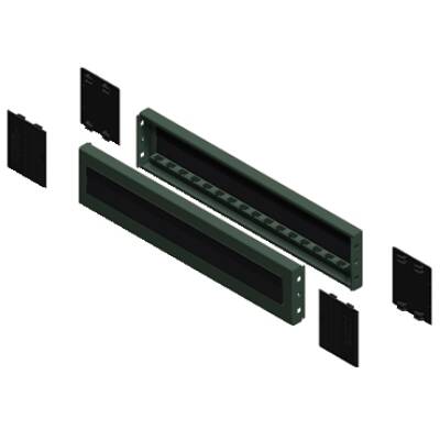 "Plinth side panels with brush, PanelSeT SFN, SF, SM, for electrical enclosure  D600mm, set of 2, H100mm" - Schneider Electric - NSYSPB6100