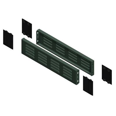 "Plinth ventilated side panels, PanelSeT SFN, SF, SM, for electrical enclosure  D600mm, set of 2, H100mm" - Schneider Electric - NSYSPV6100