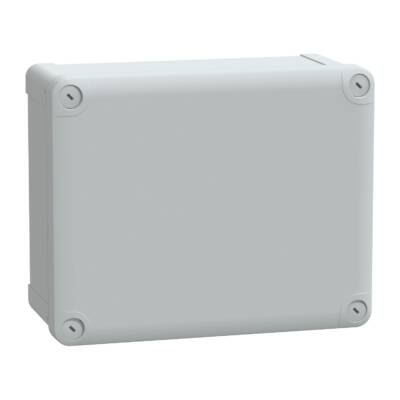 PC box IP66 IK08 RAL7035 Int.H225W175D100 Ext.H241W194D105 opaque PC cover H20 - Schneider Electric - NSYTBP241910H