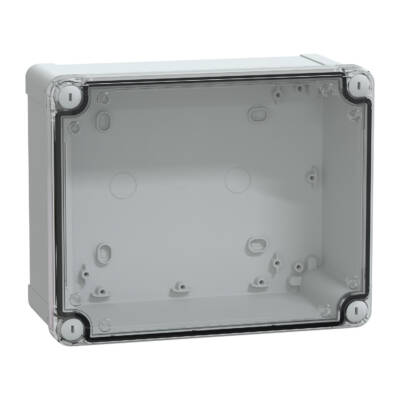 PC box IP66 IK08 RAL7035 Int.H225W175D100 Ext.H241W194D105 Transp.cover H20 - Schneider Electric - NSYTBP241910HT