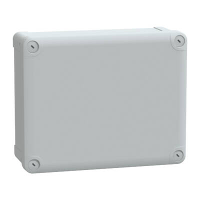PC box IP66 IK08 RAL7035 Int.H225W175D80 Ext.H241W194D194 opaque PC cover H20 - Schneider Electric - NSYTBP24198