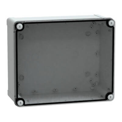 PC box IP66 IK08 RAL7035 Int.H275W225D120 Ext.H291W241D128 Transp.cover H20 - Schneider Electric - NSYTBP292412T
