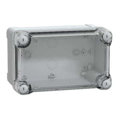 ABS box IP66 IK07 RAL7035 Int.H175W105D100 Ext.H192W121D105 Transp.cover H40 - Schneider Electric - NSYTBS191210HT