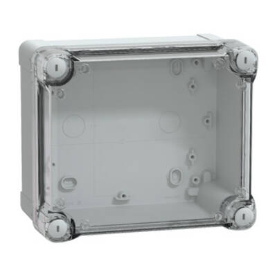 ABS box IP66 IK07 RAL7035 Int.H175W150D100 Ext.H193W164D105 Transp.cover H40 - Schneider Electric - NSYTBS191610HT