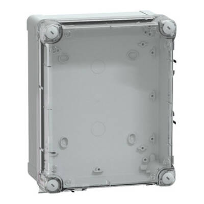 ABS box IP66 IK07 RAL7035 Int.H275W225D80 Ext.H291W241D88 Transp.cover H20 - Schneider Electric - NSYTBS241910HT