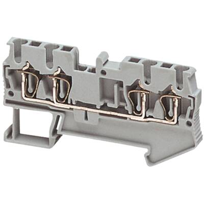 SPRING TERMINAL, FEED THROUGH, 4 POINTS, 2,5MM², GREY - Schneider Electric - NSYTRR24