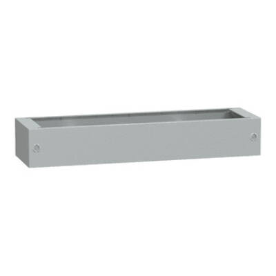 Polyester glassreinf. plinth for encl. PLA(T)124 front opening IP44-IK10 RAL7035 - Schneider Electric - NSYZA2124G