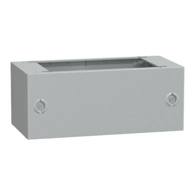 Polyester glassreinf. plinth for encl. PLA(T)53 front opening IP44-IK10 RAL7035 - Schneider Electric - NSYZA253G