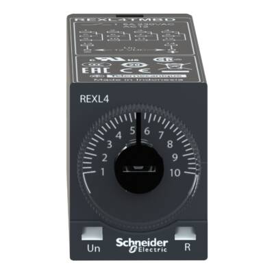 Modular timing relay, 5 A, 4 CO, 0.1 s..100 h, on-Delay, 24 V DC - Schneider Electric - REXL4TMBD