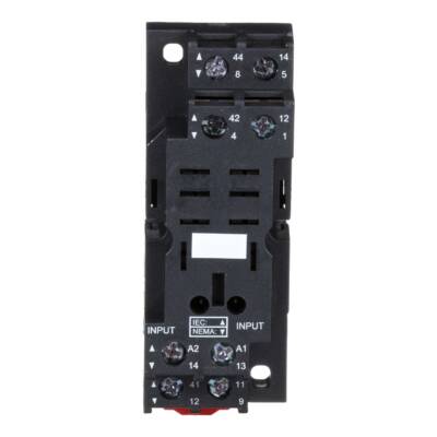 Socket, mixed contact, 16 A, relay type RPM2, screw clamp terminals, 250 V AC - Schneider Electric - RPZF2