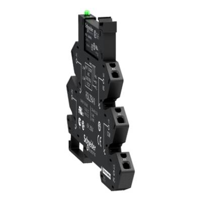 Interface plug-in relay, 6 A, 1 CO, with LED, 24 V DC - Schneider Electric - RSL1PRBU