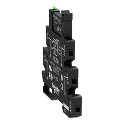 Slim interface relay pre-assembled, 6 A, 1 CO, LED, protection module, screw connector, 230 V AC - Schneider Electric - RSL1PVPU