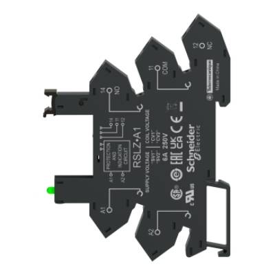 spring socket equipped with LED and protection circuit, 230 V - Schneider Electric - RSLZRA4