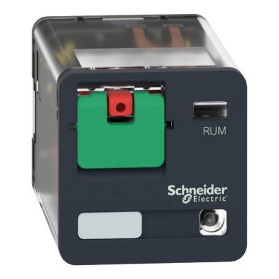 universal plug-in relay - Harmony RUM - 2 C/O - 24 V AC - 10 A - with LED - Schneider Electric - RUMC22B7