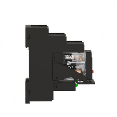 Harmony, Interface plug-in relay pre-assembled, 10 A, 1 CO, with LED, with lockable test button, with protection circuit, 24 V AC - Schneider Electric - RXG12B7PV