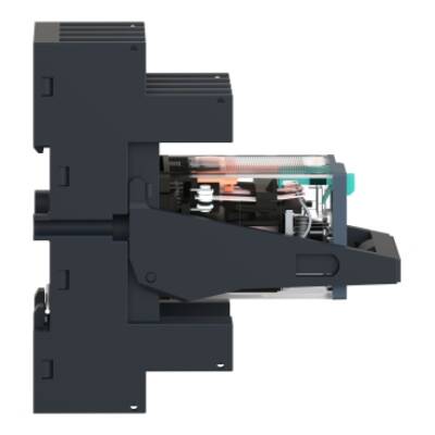 Harmony, Miniature plug-in relay pre-assembled, 6 A, 4 CO, with lockable test button, mixed terminals socket, 230 V AC - Schneider Electric - RXM4AB1P7PVM