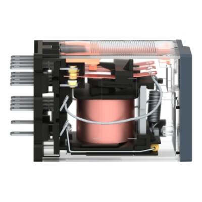 Miniature Plug-in relay - Harmony RXM 4 C/O 24 V AC 6 A with LED - Schneider Electric - RXM4AB3B7