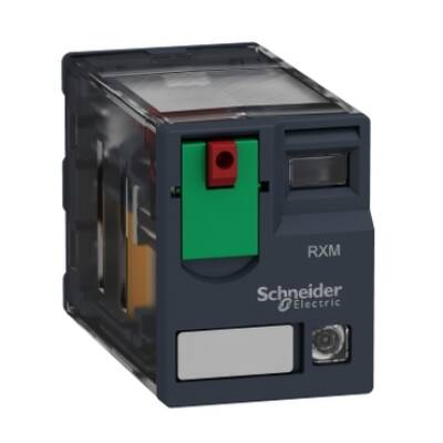 Miniature Plug-in relay - Harmony RXM 4 C/O 120 V AC 3 A with LED - Schneider Electric - RXM4GB2F7