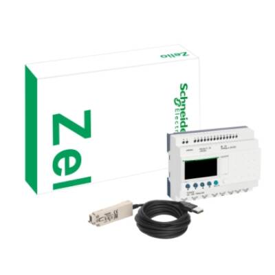 compact smart relay Zelio Logic - “discovery” pack - 12 I O - 24 V DC - Schneider Electric - SR2PACKBD