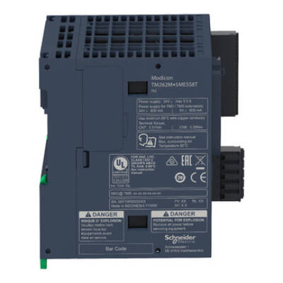 motion controller, Modicon M262, 5ns per instruction, 4 axes, optimized Ethernet, Sercos, machine to plant - Schneider Electric - TM262M05MESS8T