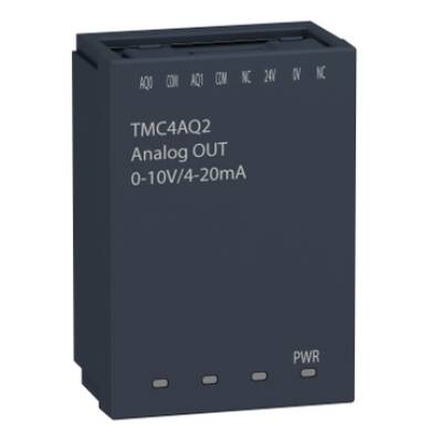 Analogue output cartridge, Modicon M241, 2 analog outputs - Schneider Electric - TMC4AQ2