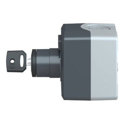 dark grey station - 1 selector switch Ø22 key switch 1NO - Schneider Electric - XALD142