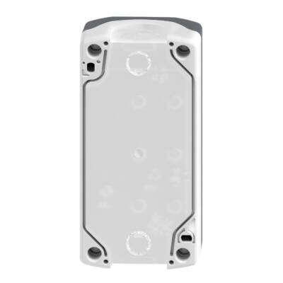 Control station, plastic, dark grey lid, 3 flush push buttons Ø22, marked UP ARROW O DOWN ARROW - Schneider Electric - XALD324