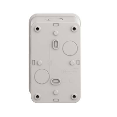 empty control station - light grey - 2 cut-outs - IP54 - for XB7 Ø 22 mm - Schneider Electric - XALE2