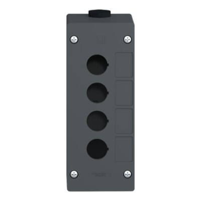 empty control station-severe environments-black-4 cut-outs-4 vertical openings - Schneider Electric - XALG04